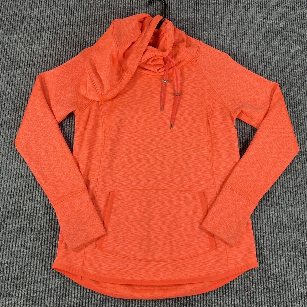 Athleta Sweatshirt Womens Small Pink Long Sleeve Hoodie with Pocket Drawstrings
